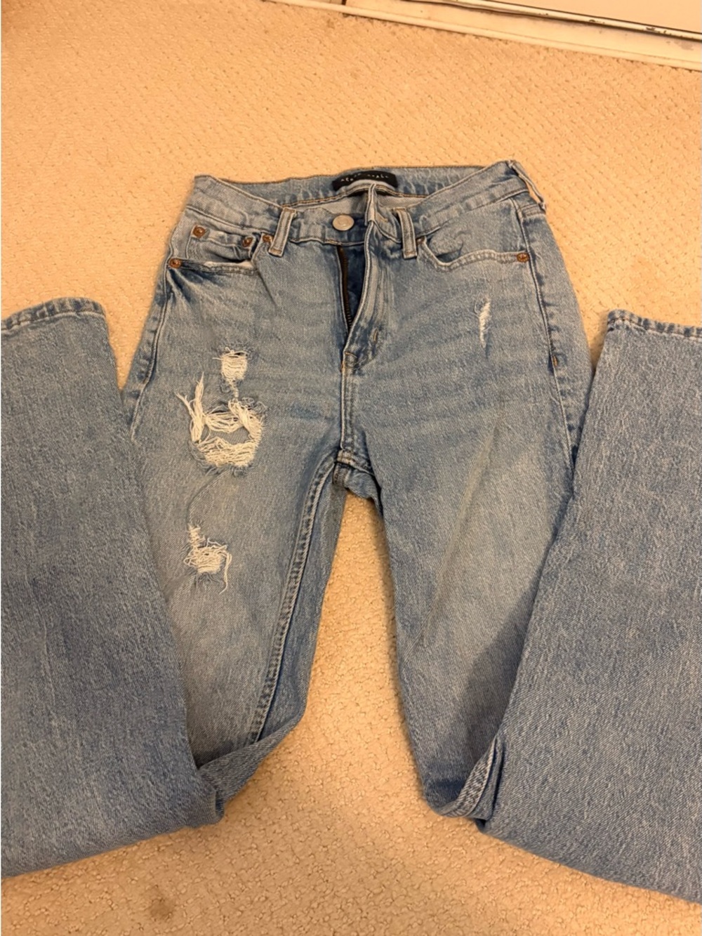 Womens Light Blue Aeropostale High-Rise Jeans